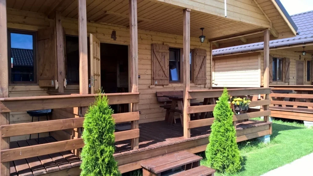 Taras w domku w Domki Maciejka